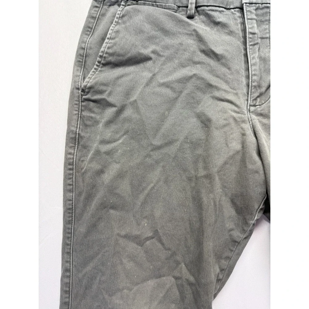 Gap Essential Khaki Slim Fit Chino Pants Mens 32x27 Gray Cotton Straight Leg